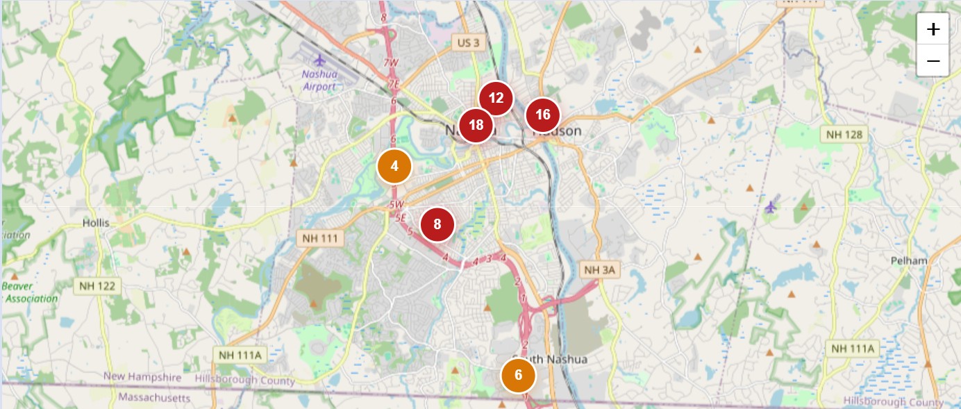 Civik cluster dashboard showing mapped issue clusters and list view